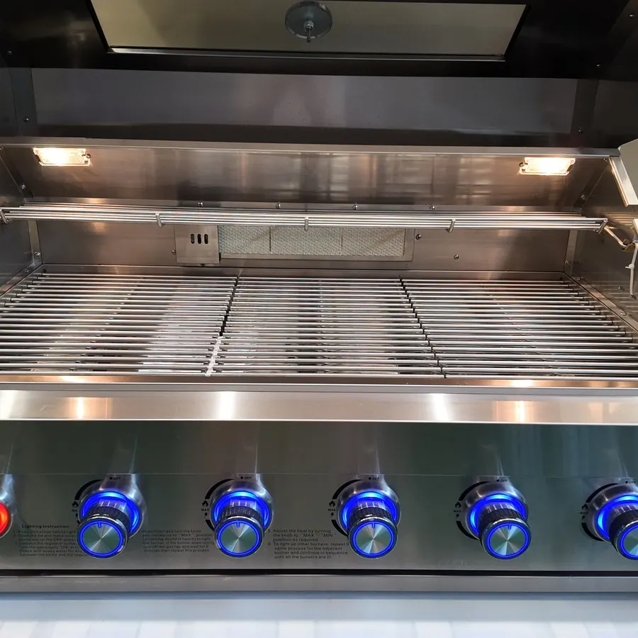 Brûleurs et grilles, tout inox